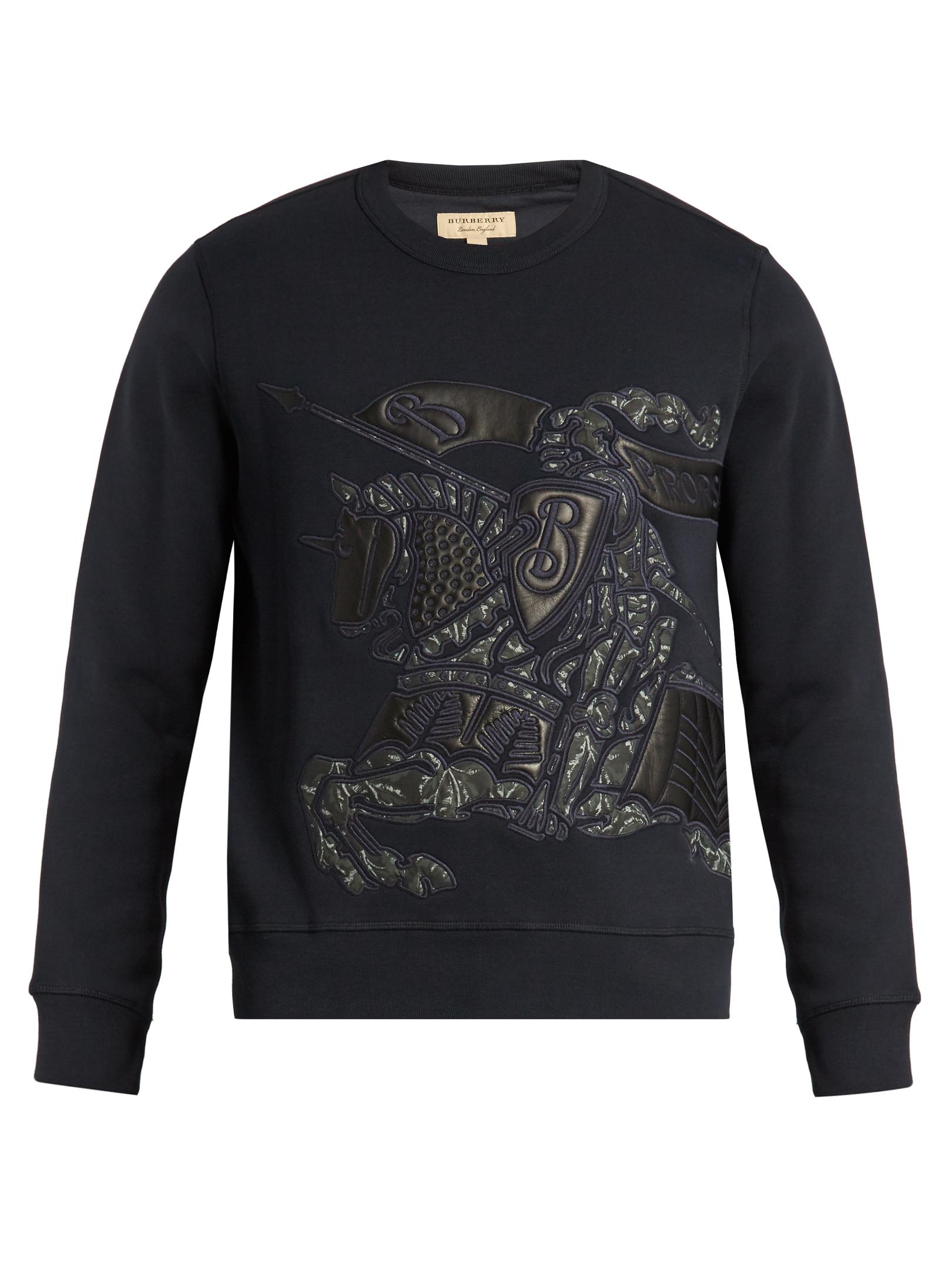 Burberry Equestrian Knight appliqu Sweatshirt in Blue for Men Lyst